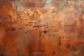 Rusty Metal Plate with Textured Surface Displaying Layers of Corrosion and Wear on an Aged Background