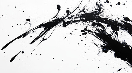 black ink splash
