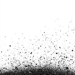 Obraz premium Abstract black splatter on white background creates chaotic yet artistic effect, perfect for various design projects