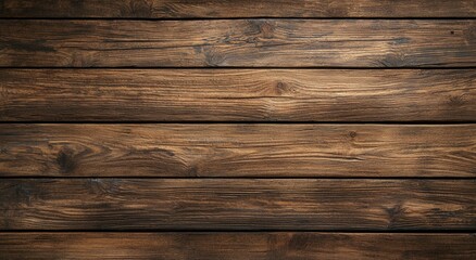 Fototapeta premium Rustic wooden planks with natural grain patterns and warm brown tones