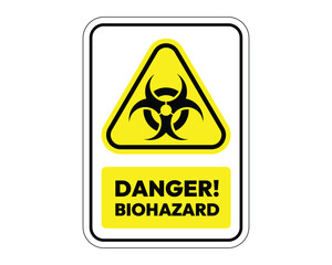 Obraz premium Danger! Biohazard Sign - Small White Label