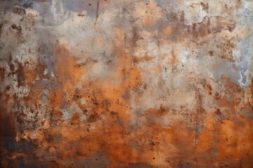Abstract Texture of Rusty Metal Surface with Vivid Orange and Brown Tones Featuring Unique Patterns and Distressed Finish for Artistic Use