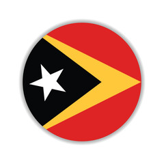 Fototapeta premium East Timor circle flag logo icon digital vector illustration
