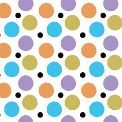 Seamless cute pastel color circle pattern
