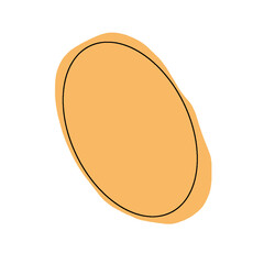orange pill isolated on white