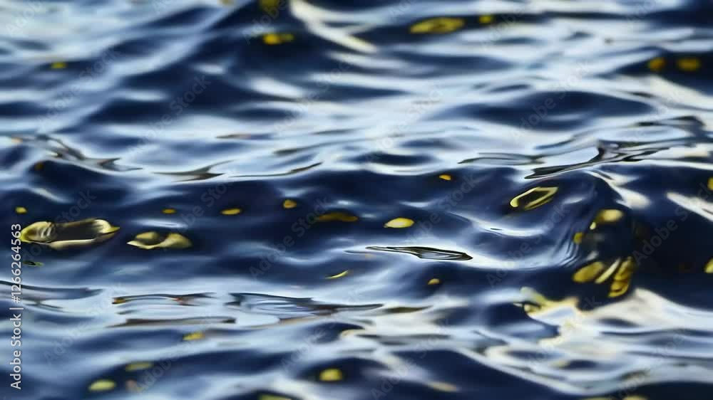 Poster calm water surface with gentle ripples and reflections, abstract nature background. serenity and tra