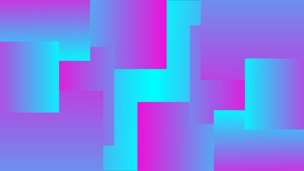 Obraz premium Abstract background with vibrant blue and pink gradient, geometric blocks, and modern digital aesthetics