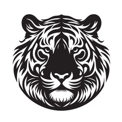 Fototapeta premium Stylized tiger head graphic.