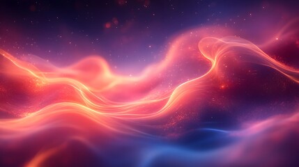 Celestial Radiance, An Abstract Nebula of Luminous Energy and Stardust