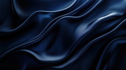 Fototapeta premium elegant dark blue silk fabric drape