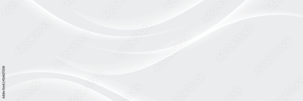 Wall mural abstract white background with gradient color and artistic dynamic line decoration