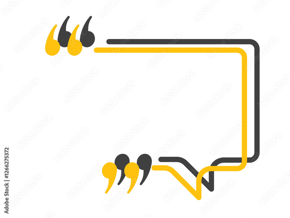 Fototapete quote speech bubble. empty frame for messages, citation. pattern frames for information message. quo