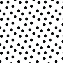 Black and white brush dot seamless pattern.