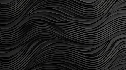 Abstract black wavy lines background
