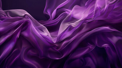 Obraz premium Soft, flowing purple fabric creates elegant and luxurious background, showcasing delicate textures and layers that evoke sense of calm and sophistication