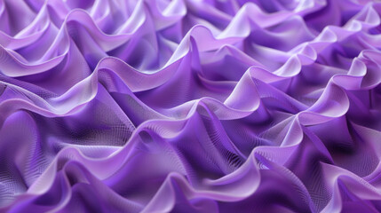Obraz premium Soft purple fabric with elegant waves and folds, creating textured appearance. delicate material showcases beautiful interplay of light and shadow, evoking sense of luxury and sophistication