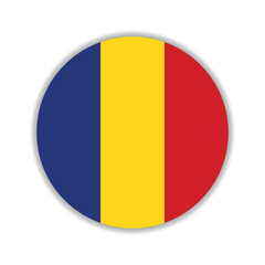 Romania flag circle icon vector illustration