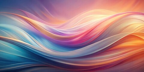 Abstract Swirling Hues A Symphony of Pastel and Warm Colors, Flowing in Elegant Waves