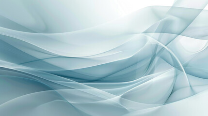 Obraz premium Soft blue abstract waves create serene and calming atmosphere, perfect for backgrounds or design elements