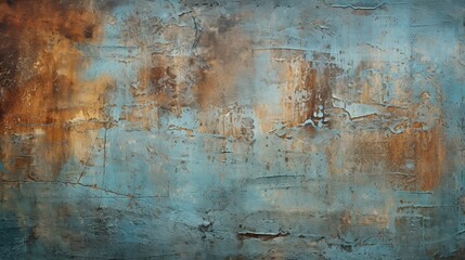 Obraz premium Old Grungy Blue Wall Background with Textured Surface, Perfect for Artistic and Creative Projects, Abstract Designs for Print or Digital Use