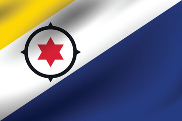 Caribisch Nederland flag official colors and proportion digital vector illustration. Pleated flag.