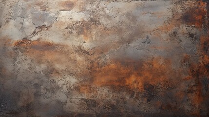 Textured Surface of Scratched Metal with Grunge Effect and Rusty Brown Tones, Ideal for Backgrounds and Artistic Projects