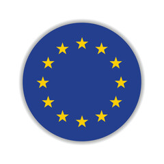 European Union flag circle icon vector illustration design
