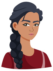 Confident Woman with Braided Hair