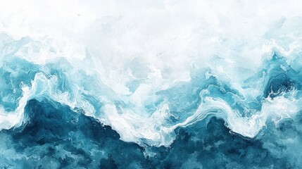 Abstract ocean waves, calming blue water, aerial view, peaceful background, ideal for website design