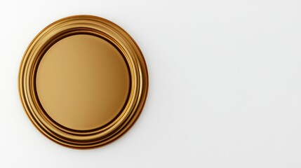 Gold award frame, white background, mockup