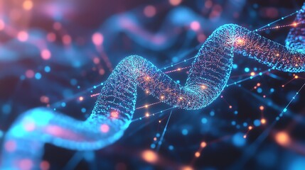 AI software analyzing genetic data for rare disease identification.