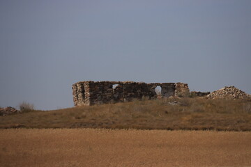 Saskatchewan Scenery -Abandoned Farm, Horses, Moon, Sky