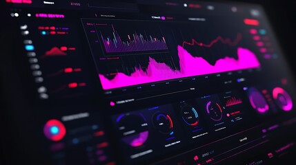 Colorful Data Visualizations Displayed On A Computer Screen