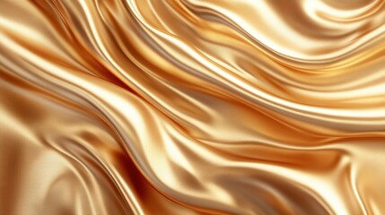 Obraz premium Luxurious Cream Silk Texture Flowing Elegantly in Waves, Capturing the Essence of Opulence and Softness for Design and Background Use