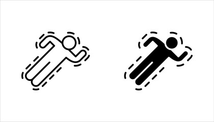 Epilepsy linear icon set, Shaking and tremor. Epileptic stroke. Mental disorder. vector illustration on white background