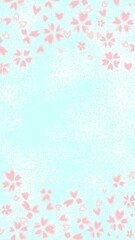 桜の背景縦型イラスト桜の背景縦型イラスト