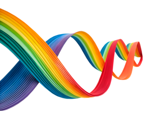 abstract colorful wave. abstract rainbow transparent background