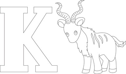 Kudu with next to the letter K