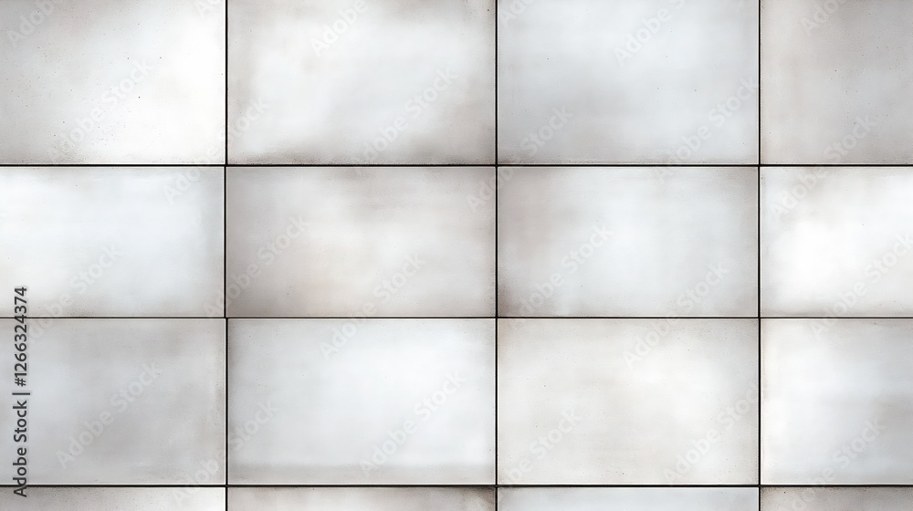 Poster Textured tile close up showcasing a smooth surface and soft color palette for interior spaces : Generative AI