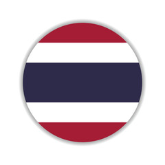Thailand circle flag logo icon digital vector illustration