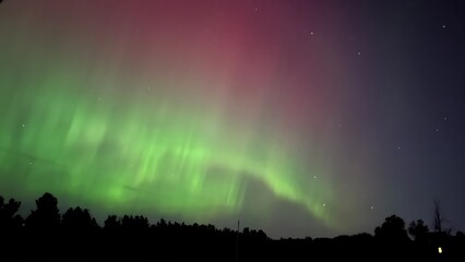 northern lights in night sky