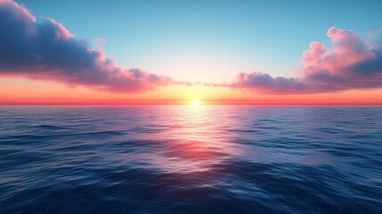 Obraz premium blue horizon afterglow cloud sunset dusk fluid sunrise orange sun