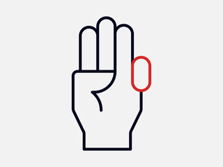 Mudra icon. Religion icon. Outline icon concept. Religion symbols related vector line icons.