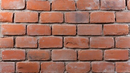 Obraz premium Red brick wall texture, indoor setting, sunlight, background