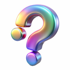 Exploring Customer Support Interactions: A Holographic Question Mark Symbolizing Curiosity in Modern Communication - Stock Photo Concept with Space for Text