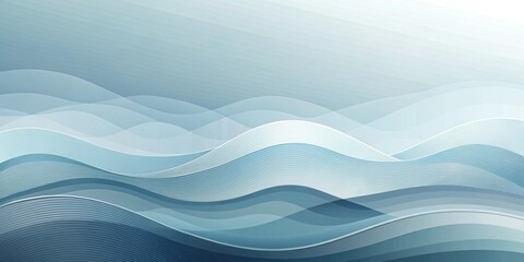 Abstract Serene Blue Waves  Subtle Gradient and Layered Lines Design for Background