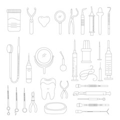medical icons set. Dental Line Icon Set . Simple Set of Dental Related Vector Line Icons, Outline Symbol Collection medical icons set. Set of medical icon.