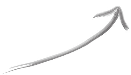 右肩上がりの黒色矢印の水彩イラスト5