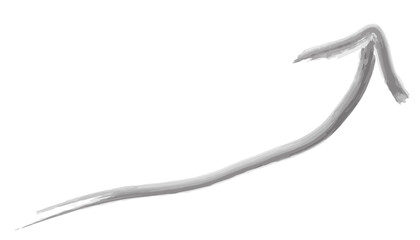 右肩上がりの黒色矢印の水彩イラスト4