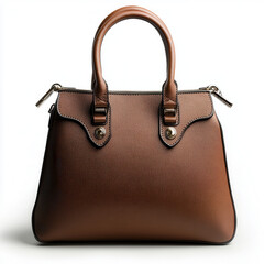 Elegant Handbag: A sophisticated brown leather handbag exudes timeless elegance, showcasing refined craftsmanship and classic design, perfect for everyday chic.
